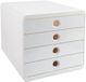 Exacompta Ladenbox Pop Box 4 lades AutentiK - Wit