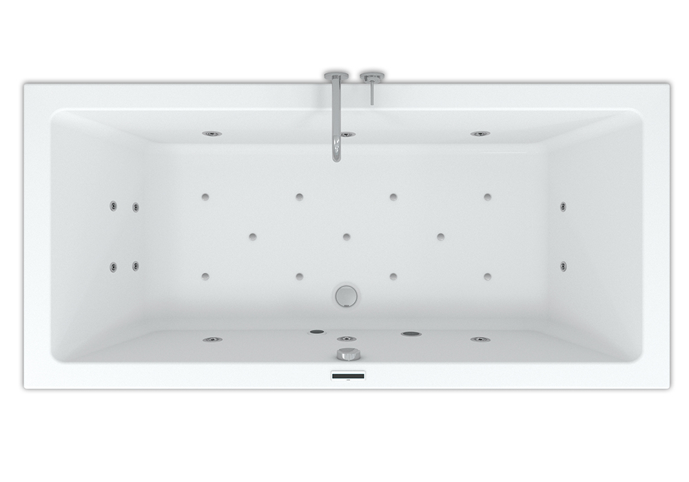 RIHO Lusso bubbelbad Easypool 3.1 systeem touch bediening 180x80 wit