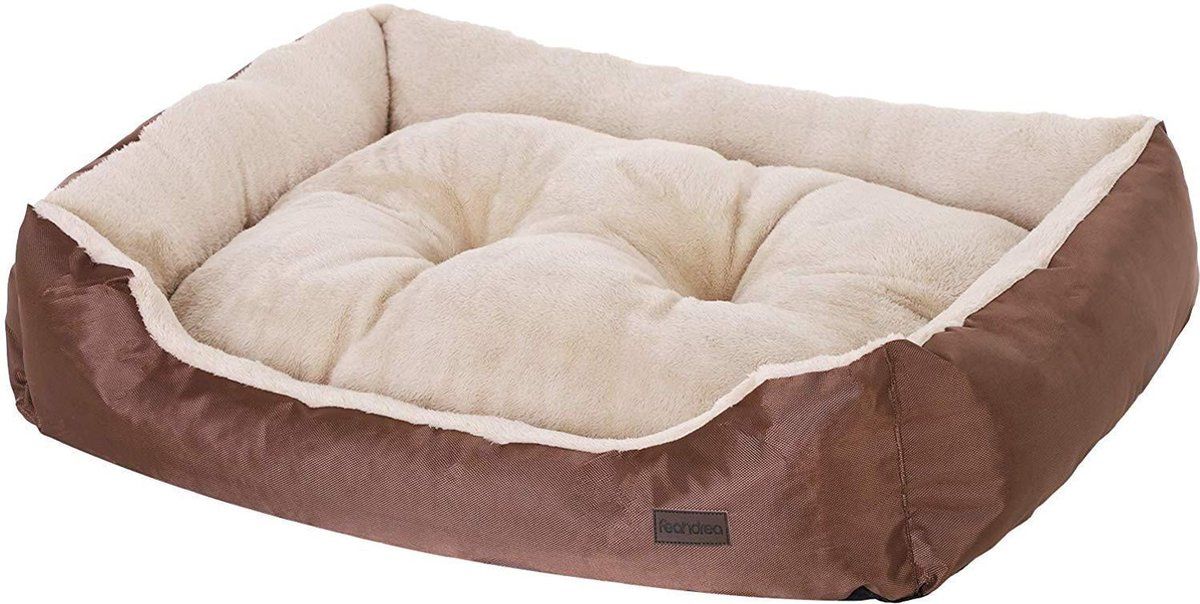 Feandra Nancy's Hondenbed - Hondenbank Met Omkeerbaar Kussen - Hondenmat - Hondenmand - Beige