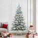 VidaXL Sapin de Noël artificiel pliable blanc 210 cm