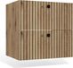 3xE living Armoire de salle de bain, chêne Evoke, 60 x 57 x 45 cm