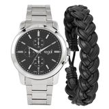 Lucardi Heren Regal herenhorloge in cadeaudoosje met armband