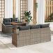 Prolenta Maison Exclusive - Tuinset met 6 zitplaatsen, grijs, van polyrotan