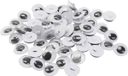 Creativ Company Wiebelogen - zwart wit - opnaai oogjes knuffels poppen maken - opnaaien - 10 mm - 50 paar - 100 stuks