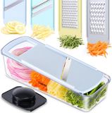 Merkloos Multifunctionele Groentesnijder en Rasp met 4 Snijstanden voor Salades en Frietjes