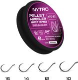 Nytro Ready Tied Rigs Pellet Waggler Bait Band 61cm Eyed-Barbless NTO-B2 (8 pcs) - Maat : Haak 14 - 0.19mm