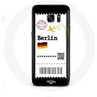 Maniacase Hardcase Hoesje voor Samsung Galaxy S7 Vliegticket Berlijn