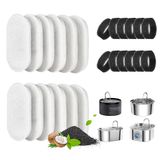 Cat waterfonteinfilters, set van 24 kattenfonteinfilters, vervangingsfilters voor kattenfontein voor 64 oz/2L & 1200 oz/3,2 l roestvrijstalen kattenfontein, waterfonteinfilters voor huisdieren