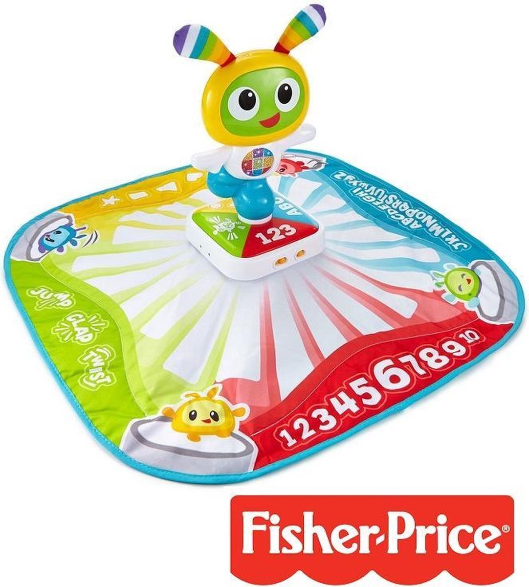 Tapis De Danse Fisher-Price Bébo – Interactif, 2 Modes, Alphabet, Chiffres, Formes, Couleurs, Dès 9 Mois, 4 Piles AA Incluses
