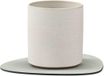 LIND DNA Nupo Onderzetter Leer Metallic Grijs 13 x 11 cm
