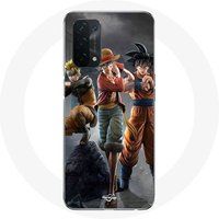 Maniacase Case voor Oppo A54 5G Sangoku naruto Luffy one piece Dragon Ball z 3D Anime manga