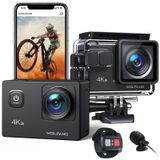 Action camera 4K 30fps - 20 MP - Waterproof to 40 m - 170° wide-angle lens - Wi-Fi - EIS image stabilization