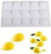 Unyqoos® Moule en silicone avec 15 cavités pour desserts au citron et créations maison