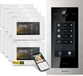 Balter EVO HD Touch HD-videosysteem voor deurbellen met touchscreen en RFID-technologie, geschikt voor 8 appartementen/huizen, inclusief 8 monitoren