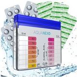 Aquanex testset 2-en-1 pour piscine pH & chlore + 60 tablettes