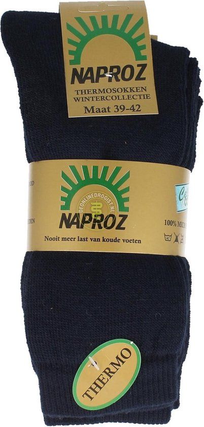Naproz Thermo Sokken Zwart Maat 43-46