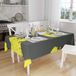 Bonamaison Tafelkleed, Anti-Mold, Sneldrogend, Waterdicht, 100% Polyester Tafellaken, Neon Geel, Rook, 140 x 160 Cm