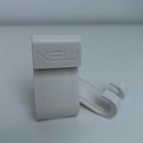 NELI 2er-Set haken voor glazen wand, douchescherm, glazen deur, douchecabine (douchehaak, deurhaak, reishaak), Kleur: wit
