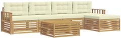 vidaXL - Canapé d'angle - 5 places - Polyester - Blanc et crème