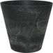 Artstone Ter Steege Plantenpot/bloempot - natuursteen look zwart - D22 x H20 cm