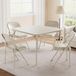 StarTech Opklapbare speel- en kaarttafel - Multifunctionele tafel - 85,3 x 85,3 x 70,9 cm - Gevoerde tafelblad van Polyurethanmateriaal - Stevige metalen poten - Draagbaar - Beige