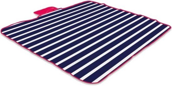 Yello Picknickkleed Fleece Blauw/wit 120 X 135 Cm