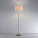 LUSENZ Selyra - Lampadaire taupe Métal avec abat-jour en lin 150 cm