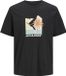 JACK&JONES JJBARBADOS TEE SS CREW NECK Heren T-shirt - Black