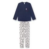Sanetta Nachtkledij donkerblauw / wit