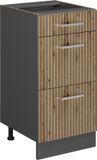 Vicco R-Line Keukenonderkast – 40 cm met laden, zonder werkblad Artisanaal eiken