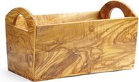 HENDI Ambachtelijke brooddoos – olijfhout – 245x198x194 mm – met handvatten – uniek design
