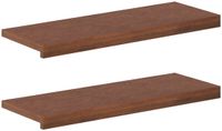 vidaXL - Trap - Tread - 2 - st - 70 - x - 30 - x - 2 - cm - Donkerbruin - Massief - Eikenhout