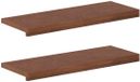 vidaXL - Trap - Tread - 2 - st - 70 - x - 30 - x - 2 - cm - Donkerbruin - Massief - Eikenhout