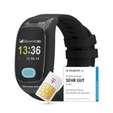 Deutsche Telekom X One Button Phone - 4G LTE noodklok met locatie en telefoonfunctie, noodoproeparmband voor senioren, SOS-noodoproepknop, GPS noodgevallenhorloge