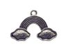 INNSPIRO NICE CHARMS Hanger van metaal, regenboogkleuren, 24 x 16 mm, 25 stuks