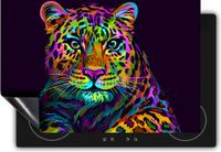 Chefcare Inductie Beschermer Kleurrijke Luipaard - 90x55 cm - Multicolor