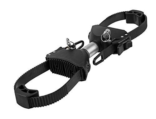 EUFAB 11579 Strap-framehouder aan beide zijden, afsluitbaar, 15 cm lengte, Zwart