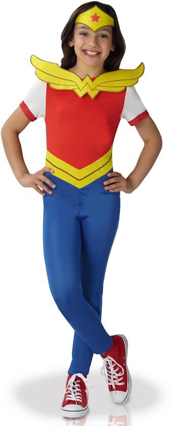 Wonder Woman - Superhero Girlsâ„¢ kostuum voor meisjes - Verkleedkleding - Maat 110/116