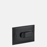 PORSCHE DESIGN Leren Kaarthouder Classic Cardholder 2 Money Clip Black Zwart