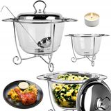 Karl Hausmann Glazen Soepterrine 3,9L met deksel, warmer en lepel