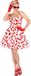 The Widmann SRL Cherry white jaren 50 jurk L