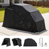 VEVOR Motortentgarage, Motorhoes 3460x1375x1900 mm, Motorgarage met veiligheidsslot, 600D Oxford vouwtent, Weerbestendige motorhoes met ventilatieramen, Zwart
