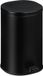 Relaxdays Pedaalemmer voor badkamer, 5 liter, softclose, met metalen binnenemmers, matte look, wc-afvalemmer, zwart