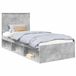 vidaXL Bedframe Effen Betonnen Grijs 100 x 200 cm Massief grenenhout