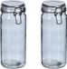 Zeller Weckpotten/inmaakpotten - 2x - 1L - glas - met beugelsluiting - D10 x H20 cm