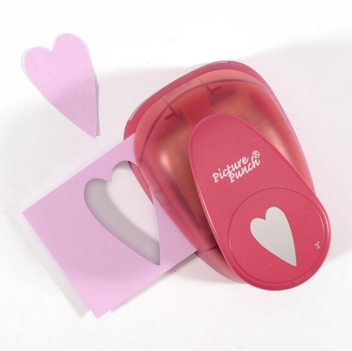 Vaessen Creative Figuurpons - hart super jumbo - wit