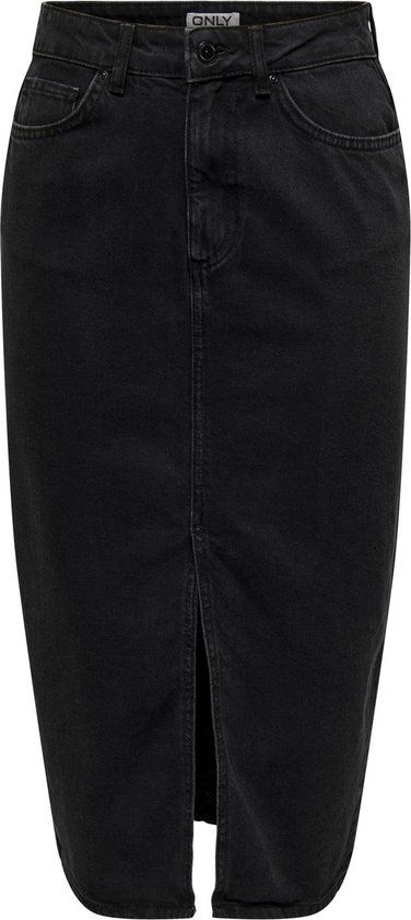 ONLY ONLBIANCA Midi Skirt Women Washed Black Size S