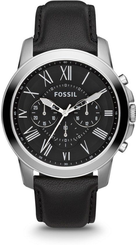 Fossil FS4812 - Horloge - 44 mm - Zwart