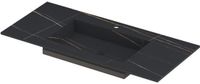 Wastafel INK Post Wastafel Keramische Slab Envelop Bak Midden met 1 Kraangat - 1000x450x10 mm - Lauren Black Mat