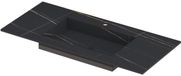Wastafel INK Post Wastafel Keramische Slab Envelop Bak Midden met 1 Kraangat - 1000x450x10 mm - Lauren Black Mat